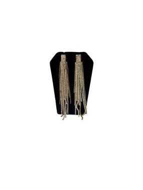 Women's Unbranded Gold & Clear Rhinestone Dangle Earrings One Size